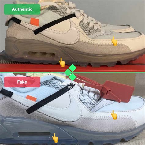 real vs fake nike off white air max 90|air max 90 white black.